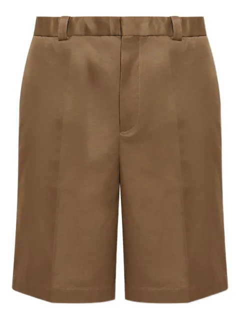 Jil Sander pleated cotton shorts Brown J61KA0059J45307