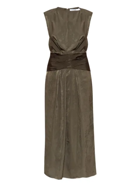 IRO padded-shoulders maxi dress Green WM33ELIORI