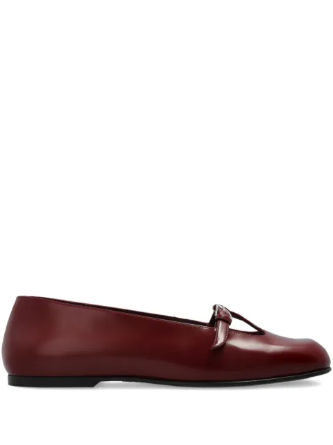 Nodaleto buckle-detail T-bar ballet flats Red NO45004A22020