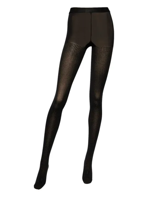 Sergio Rossi rhinestone-embellished stretch tights Black 14976