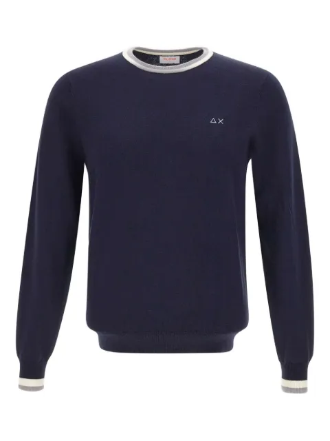 Sun68 tipped crew-neck sweater Blue K4514507