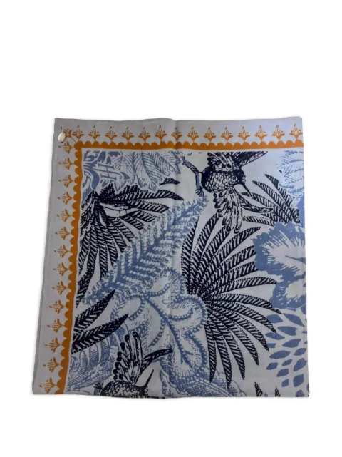Friendly Hunting bird-print square scarf Blue FHNEMIDCUBENMAST