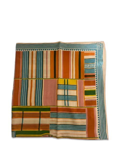 Friendly Hunting geometric-print scarf Orange FHNEMIDCUBEFUST