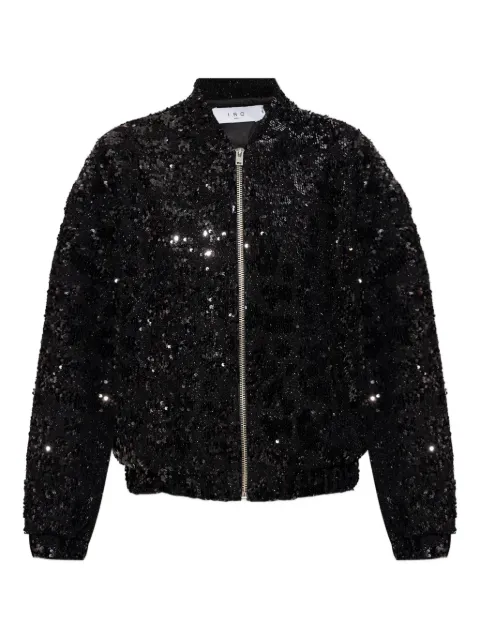 IRO sequin bomber jacket Black WM07OMBER