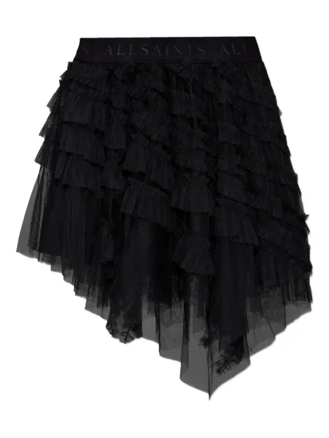 AllSaints Jayde ruffled tulle skirt Black W040RD