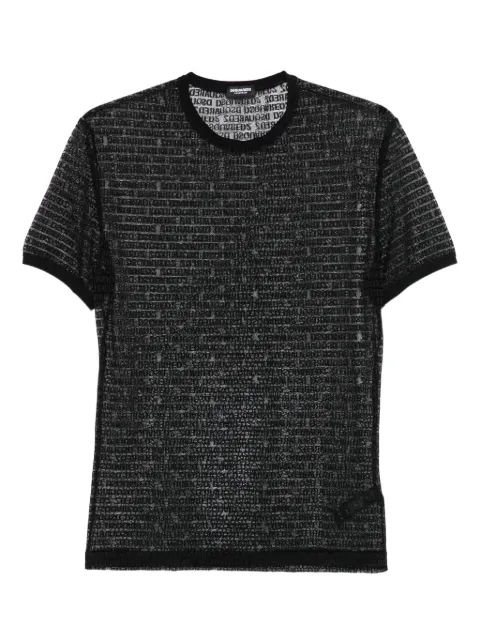 DSQUARED2 logo-print mesh T-shirt Black D9M3L5750ISA01