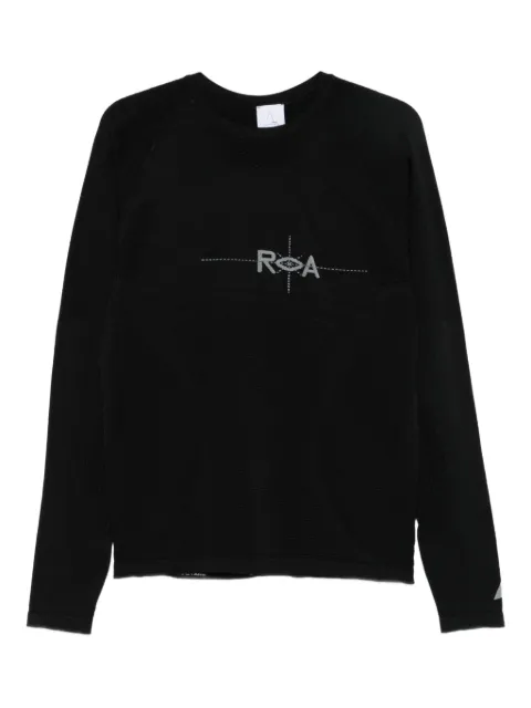 ROA logo long-sleeve top Black RBMW0524YA78