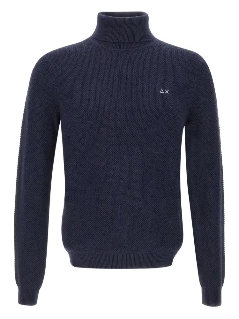Sun68 turtleneck textured sweater Blue K4512707