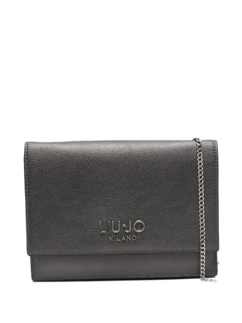 LIU JO logo chain clutch bag Grey AF5195E0058