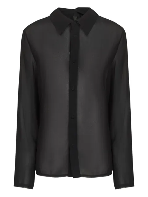 MM6 Maison Margiela asymmetric-collar shirt Black S62DT0049M35468
