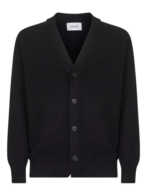 D4.0 V-neck wool cardigan Black 2318825051099