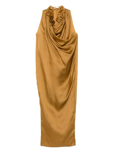 KHAITE draped maxi dress Yellow 55173002604