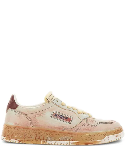 Autry leather panelled sneakers Neutrals AVLWED03