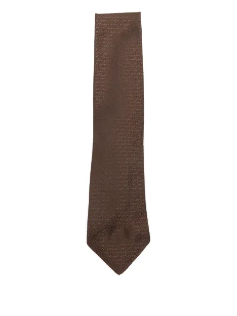 Maison Margiela textured silk tie Brown S50TM0036M35630