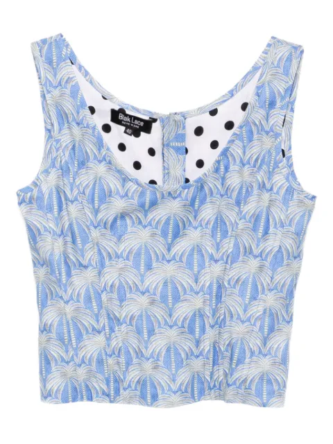 BLAKLACE graphic-print tank top Blue BLK107