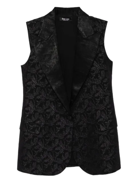 BLAKLACE floral-print waistcoat Black BLK000011