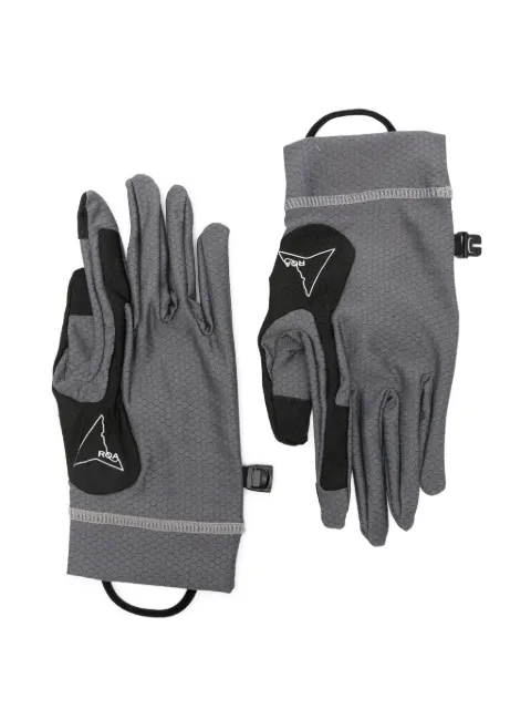 ROA honeycomb-pattern gloves Grey RBUW2103FA89