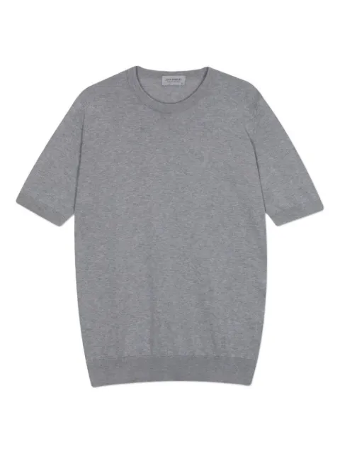 John Smedley crew-neck short-sleeve T-shirt Grey KEMPTON