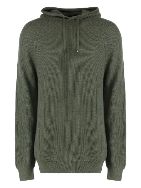Moorer ribbed hoodie Green NOLANIG