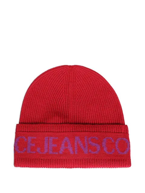 Versace Jeans Couture logo-detail beanie Red 75YAZK40ZG020
