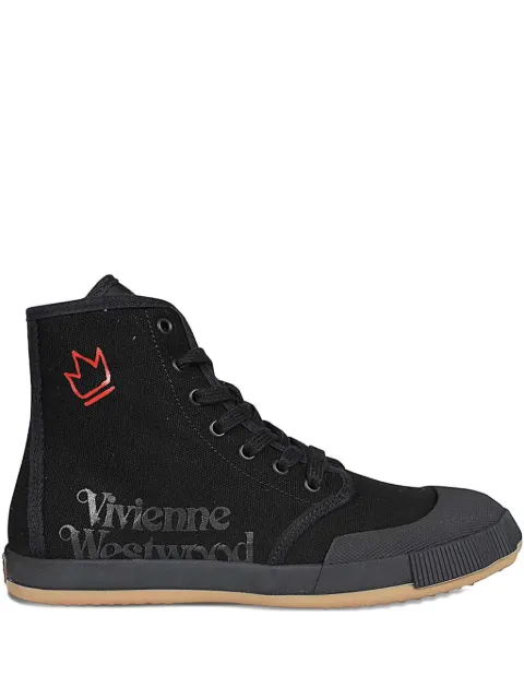 Vivienne Westwood logo-print high-top sneakers Black 7502005AMW0004