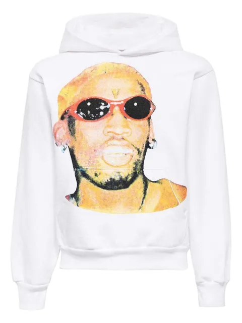 Vlone portrait-print hoodie White 95VRM1020