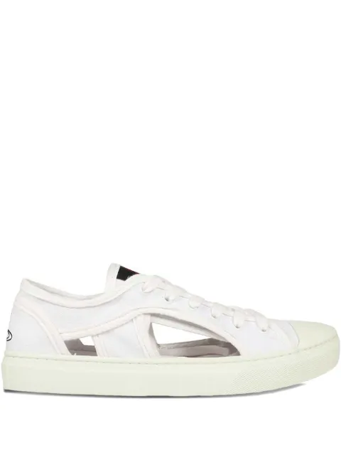 Vivienne Westwood Brighton cut-out canvas sneakers White 7502005FMW0004