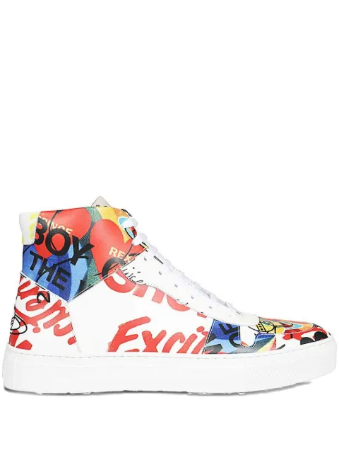 Vivienne Westwood high-top graphic-print sneakers White 75010047ML004L