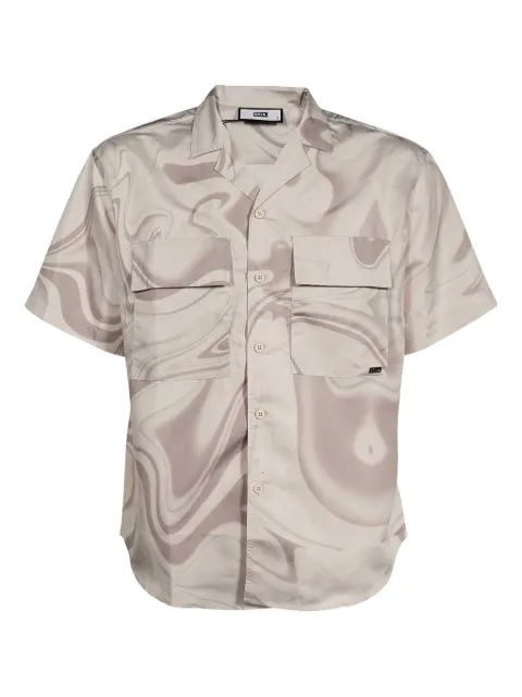 BALR. swirl-print flap-pocket shirt Neutrals B11321006