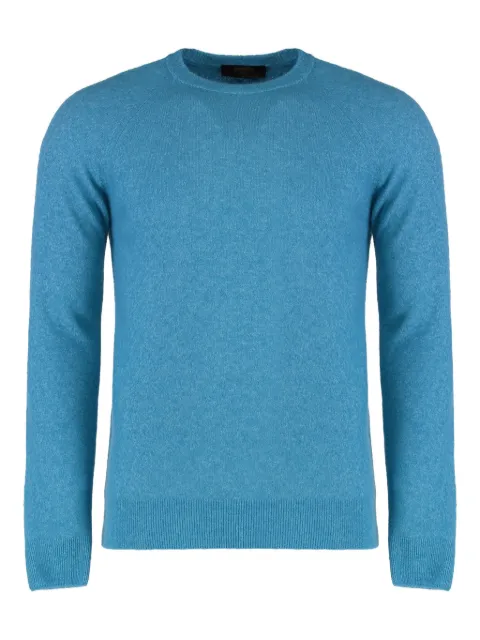 Moorer ribbed crew-neck sweater Blue FRANKIEB12