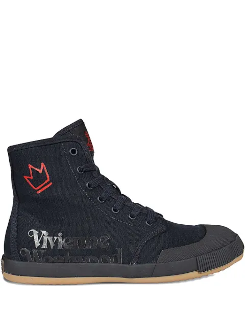 Vivienne Westwood logo-print high-top sneakers Black 7502005AMW0004