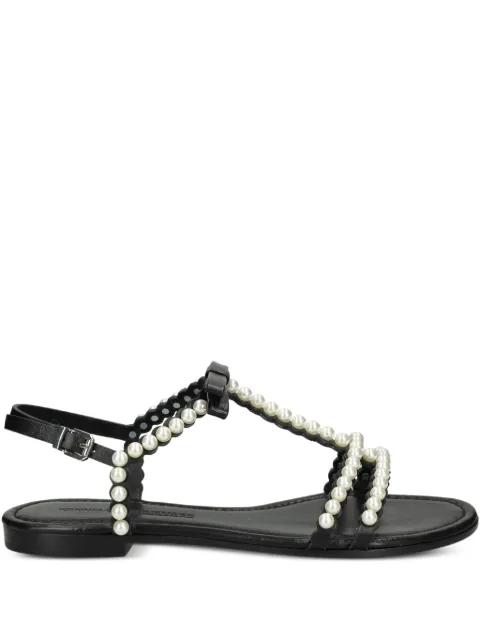 Kennel & Schmenger ELLE pearl-embellished bow sandals Black 5195080