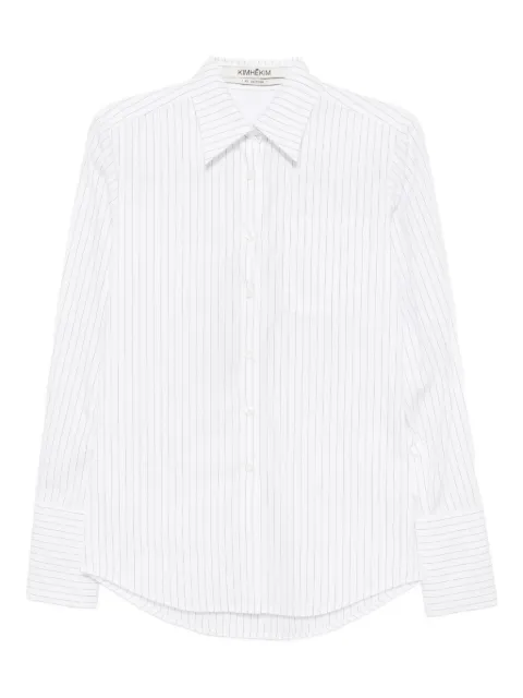 Kimhekim cotton striped shirt White ZF4SH04WH