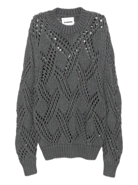 Jil Sander lace-trimmed wool jumper Grey J03GP0184J14812