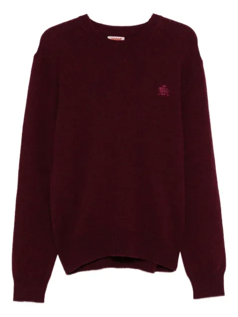 Baracuta embroidered crew-neck sweater Red BRMAG0200UF0616