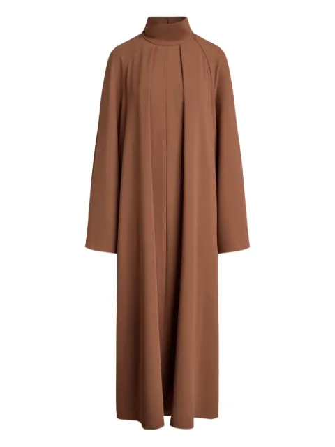 12 STOREEZ high-neck pleated maxi dress Brown 130026