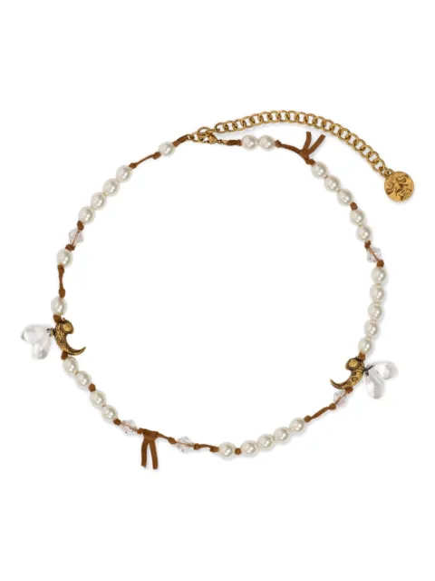 ETRO pearl bee-embellished necklace Gold WF5C0046AM055