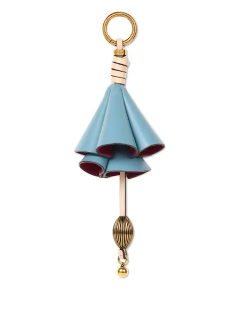 ETRO flower leather keyring Blue WP2I0045AP382