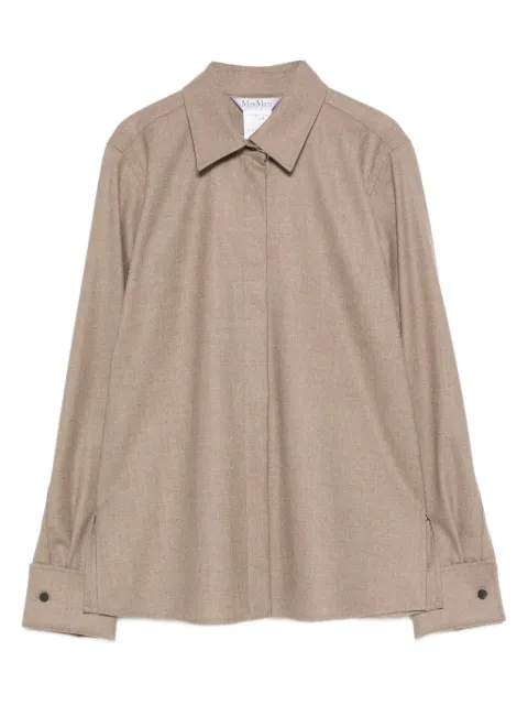 Max Mara button-cuff cashmere shirt Neutrals 2521116042600