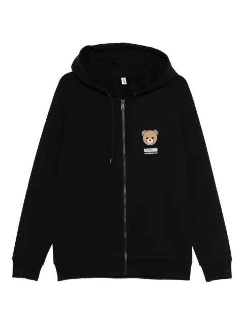 Moschino teddy-print zip-up loungewear Black A17024413