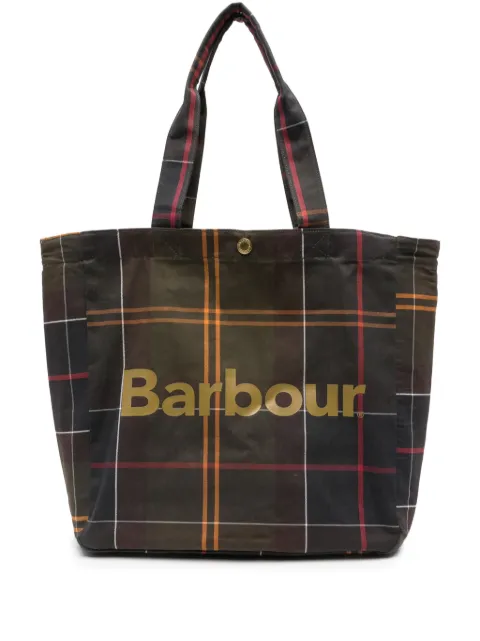 Barbour tartan-plaid tote bag Green UBA0751