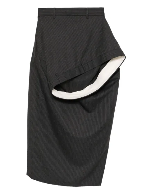 Moohong deconstructed wool skirt Grey 25FWWSK10