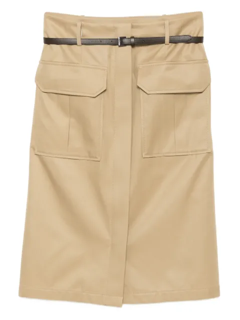 Juun.J belted midi skirt Neutrals JW5727W03