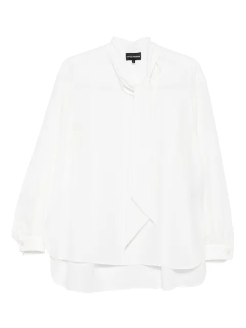 Emporio Armani neck-tie blouse White EW001953AF12696U0006