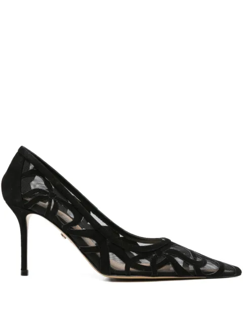 MACH & MACH 85mm pointed-toe mesh pumps Black PF25S100685X22