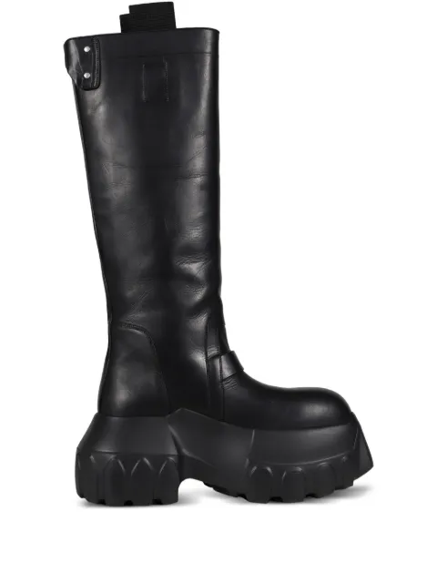 Rick Owens leather knee-high boots Black RP02E4870