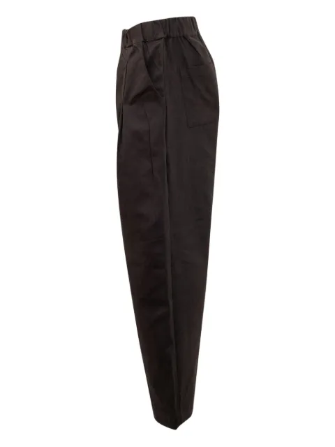 A Paper Kid pleated elasticated-waist trousers Black F5PKMAPA154