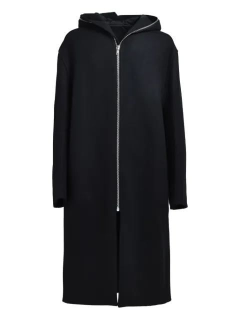 Rick Owens hooded zip-front coat Black RR02E1979WSF9BLK