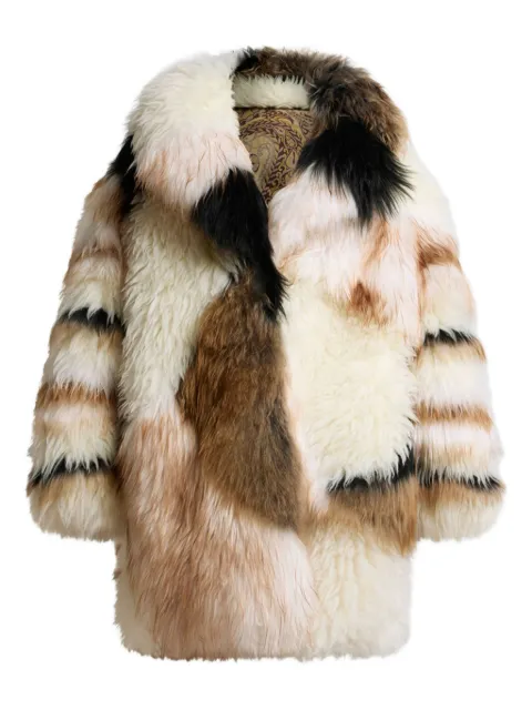 ETRO patchwork coat Neutrals WROH0010AO006