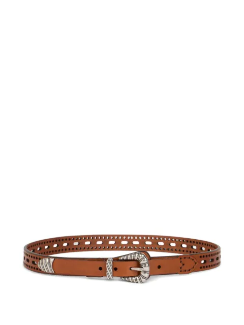ETRO openwork leather belt Brown WP3B0057AE294